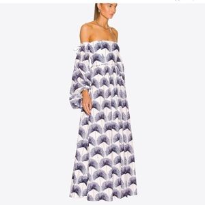 Agua Bendita Alheli Off-The-Shoulder Cotton Maxi Dress